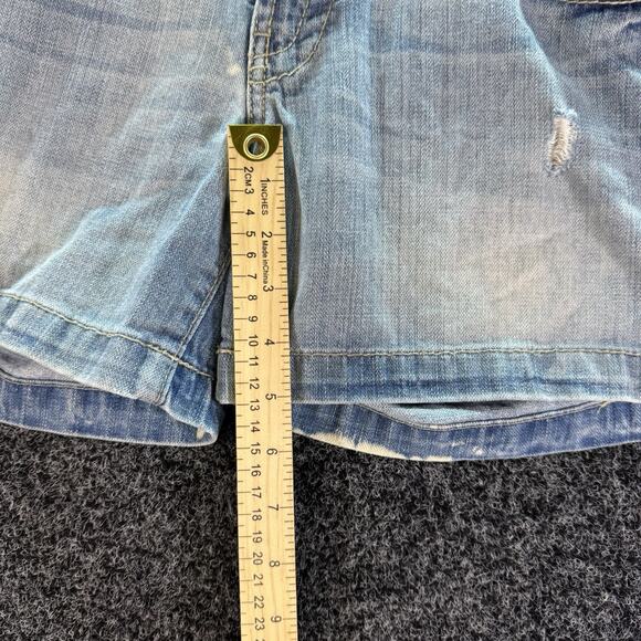 BKE Buckle Star Stretch BWX227 Distressed Denim Jean Shorts 27 - Picture 4 of 7